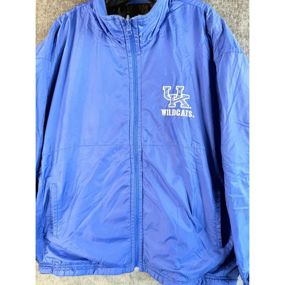 Mens Sz Large University of Kentucky Blue Reversible‎ Full Zip Jacket Pro Player